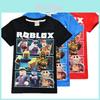 T-shirt Vibrante de Jogo de Personagem Roblox Para Crianças Com Tecido de Algodão Confortável