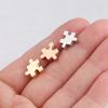 Semitree 5 Stück 10mm Edelstahl Puzzlespiel Perlen für DIY Schmuckherstellung Abstandshalter Perlen Halskette Zubehör Armband Verschlüsse