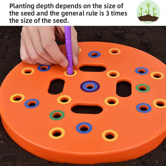 Seeds Planting Template Color-Coded Seeds Spacer Tool Reusable Gardening Dibber