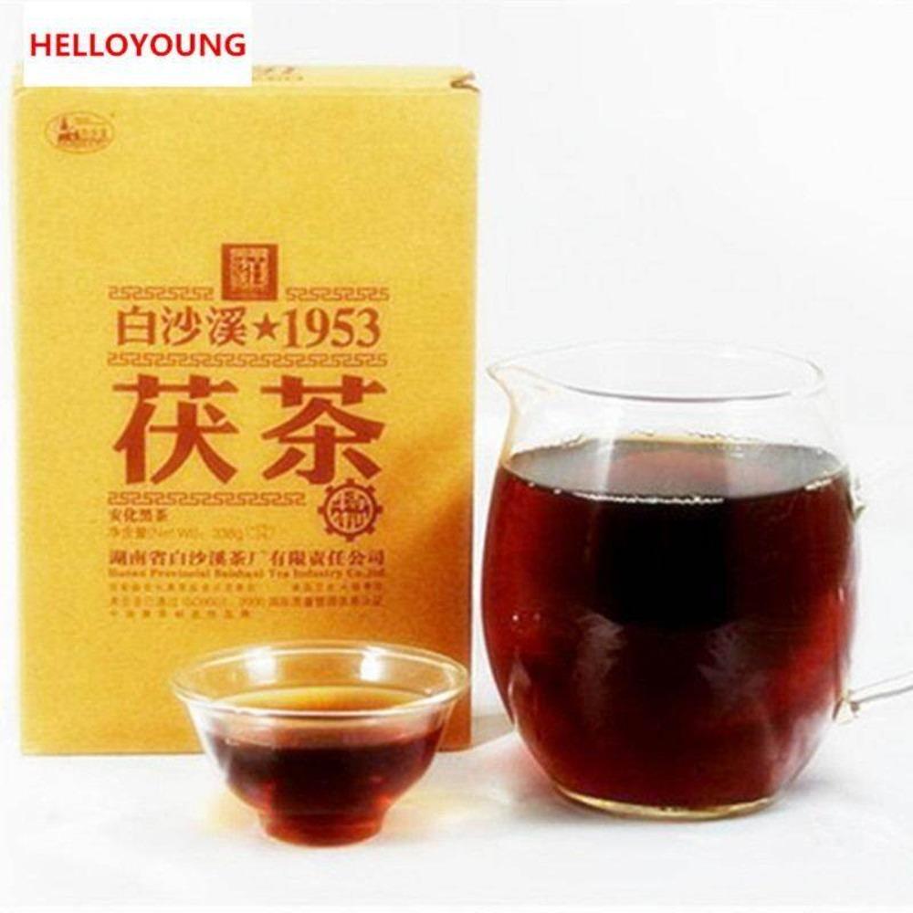 C-PE091 Premium Schwarzer Tee Hunan Dunkler Tee Jinhua Fu Ziegel Nachfermentierter Tee Entspannend Antifatigue 338g Kostenloser Versand