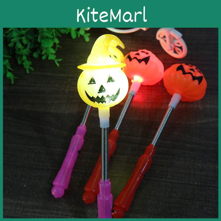 Luminous Halloween Party Accessories For Kids With Joyful Smiley Pumpkin And Witch Designs