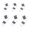 6PCS Golf Club Head Covers PU Leather Abrasion Resistant Clear Numbers Golf Iron Covers Set for