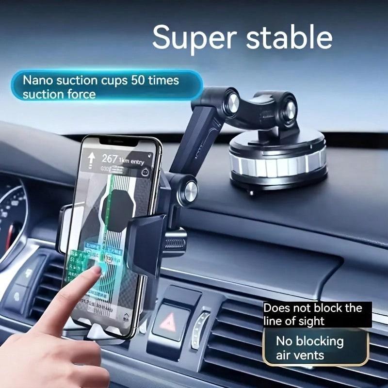 Car Holder - Suction Cup Dashboard & Center Console Phone Mount for Secure Driving