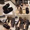 Abendschuhe Baumwollschuhe flauschige Schuhe Damen neu Winter 2025 ein Pedal dicke Sohle Innenhöhe erhöht Schneestiefel Oberbekleidung Plüsch