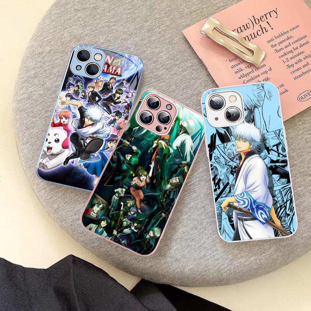 Animation G-Gintama Phone Case For IPhone 14 13 12 Mini 11 Pro XS Max X XR 14 Plus Tempered Glass Cover
