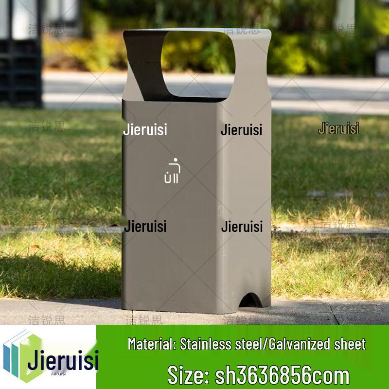 Stainless Steel Outdoor Trash Bin for Hotels, Parks, and Malls