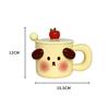 Kawaii Big Ears Ceramic Mug with Lid and Spoon, Household Water Cup, Cartoon, Cute Girl Breakfast, Milk, Coffee Mugs, Personalit