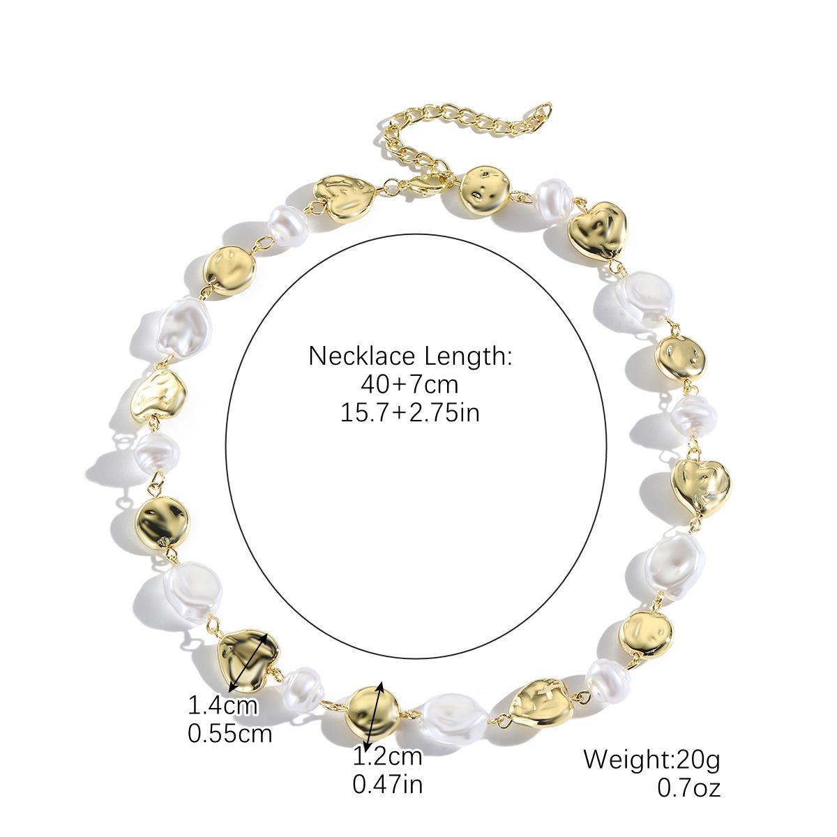 

Новая горячая ретро личность жемчужная строчка металлический ненормальный барокко ins золотое ожерелье женский