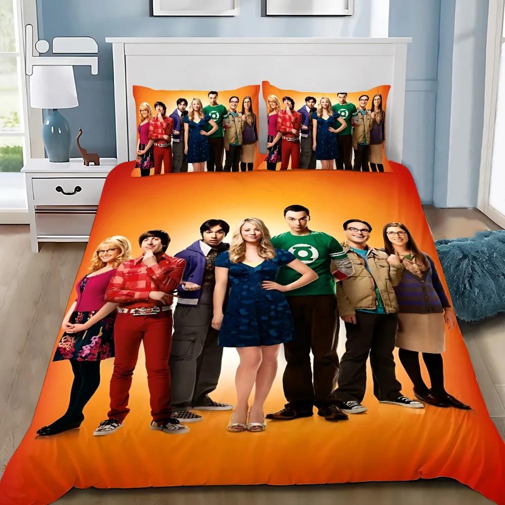TV TBBT Bedding Set The Big BangS TheoryS Quilt Cover plot characters Printing Pillowcase Bedding Set Children Gift
