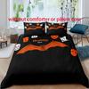 Halloween Pattern - Digital Printed Duvet Kit - Polyester - Bedroom Decoration -1 Bed Cover +2 Pillowcase (no Pillow Core)