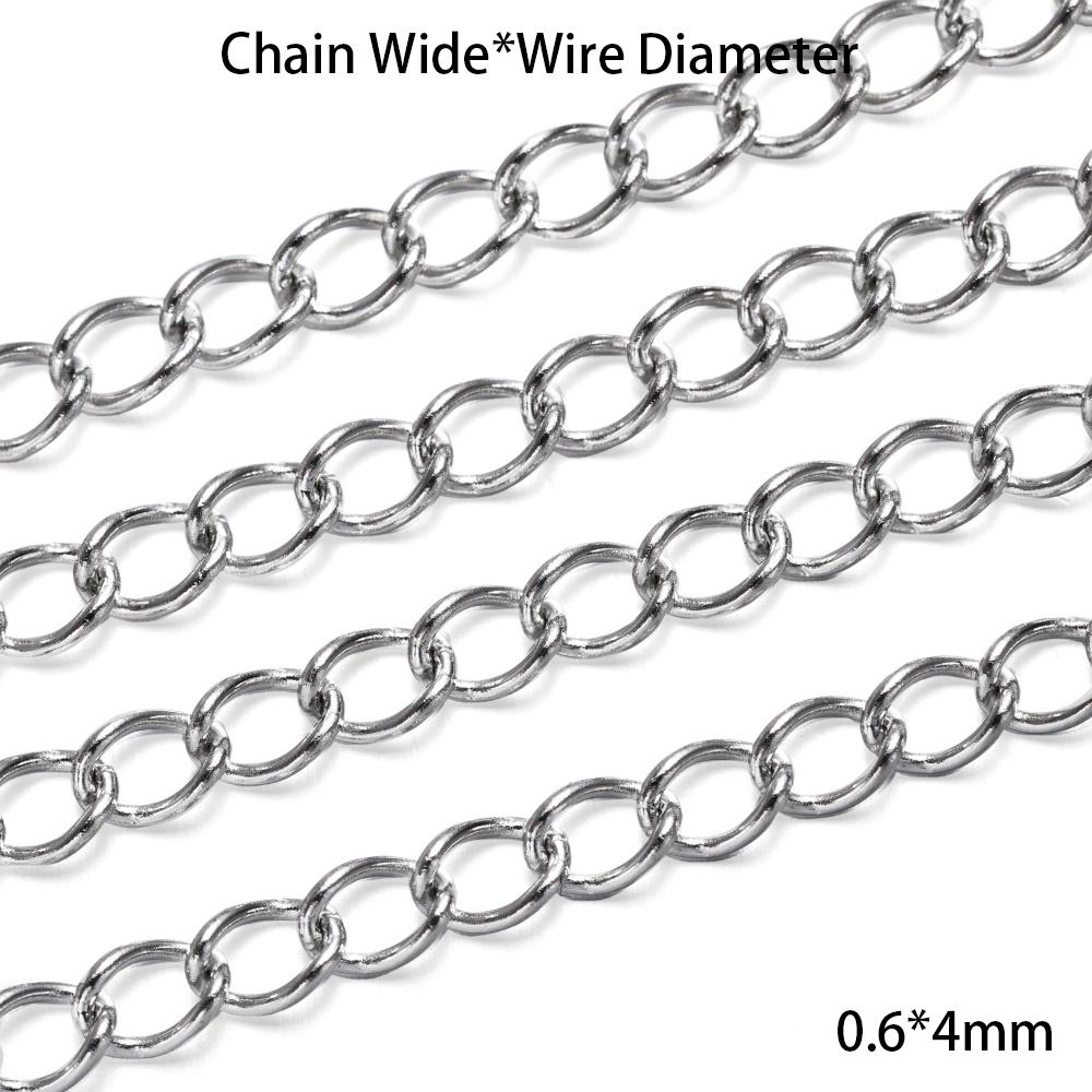 5Meters Never Fade Stainless Steel Multi Styles Necklace Chains for DIY Bracelet Chain Jewelry Making Findings Accessories