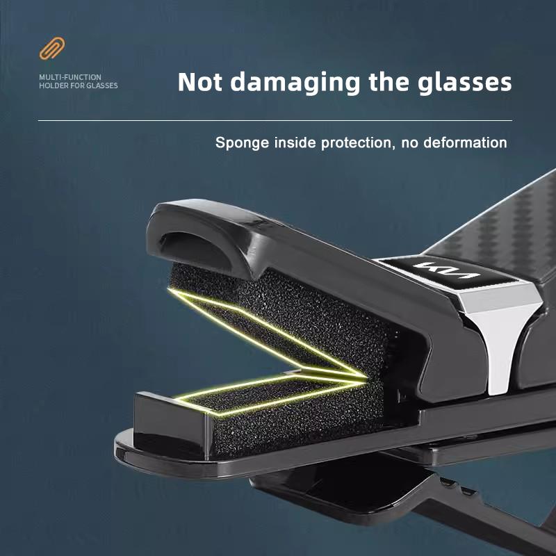 Two-sided Car Glasses Clip Car Visor Storage Bracket For KIA K3 Sportage Carnival K5 Seltos Pegas KX1 EV5 Sonet EV6 K4 EV3 Ceed MP2