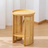 Rattan Coffee Table Circular Modern Tea Tables Living Room Storage Shelf Bedside Table Japanese Design Tables Sofas Furniture