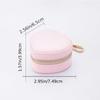 BOOVO 1pc Mini Jewelry Box, Heart-Shaped Jewelry Organizer with Keychain, Zipper Closure, Portable Jewelry Box, Jewelry Boxes