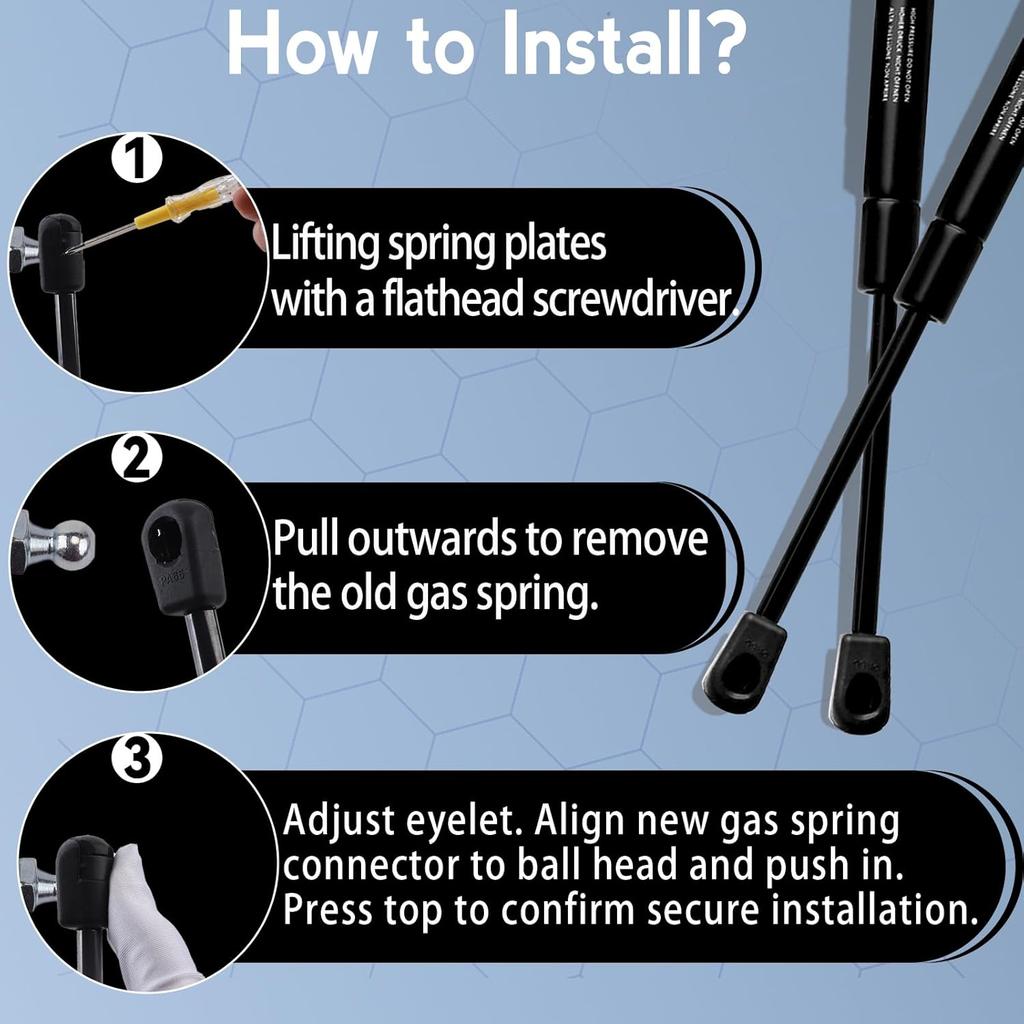 2PCs Rear Trunk Lift Supports Compatible With 2008-2016 Dodge Challenger Trunk Gas Charged Struts Shocks Dampers With Spoiler 04589645AA, 6657
