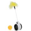 Car Design NonBattery Self Rotating Cat Chasing Toy Pet Interactive Toys with Ball Plume