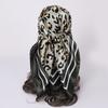 Women's Fashion Leopard Print Head Scarf 90cm Silk Scarf Temperament Scarf New Ladies Square Scarf Sun Shawl