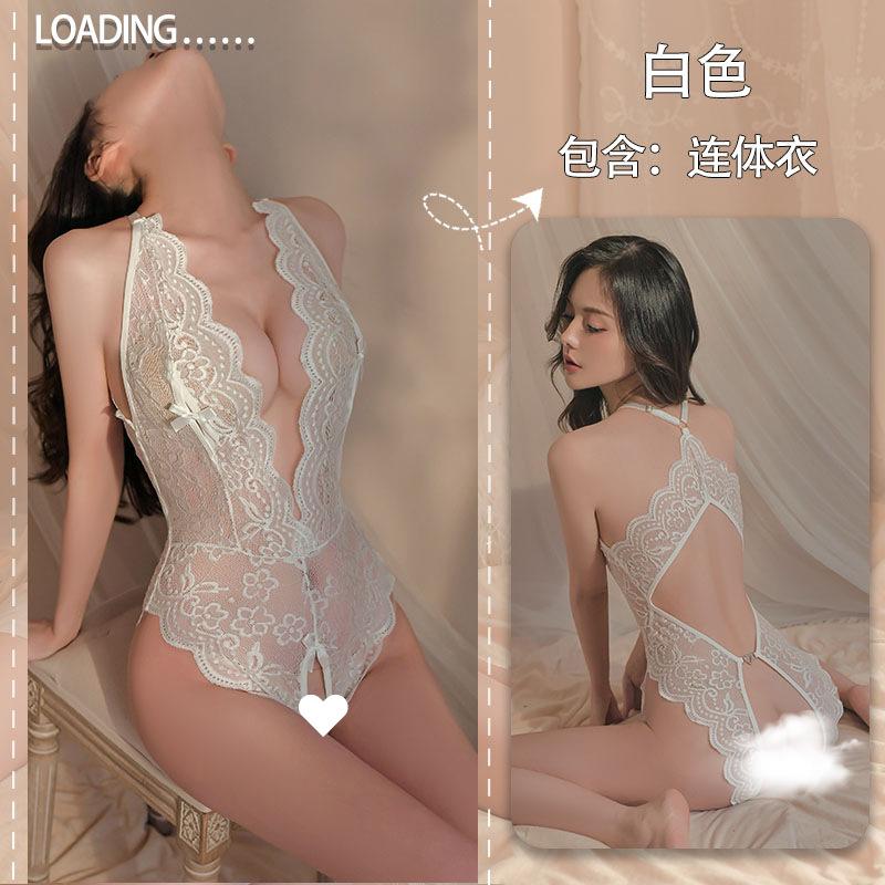 Sexy Lingerie Lace Seduction Sexy Open Onesie Hot Pajamas Backless Suit Women