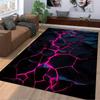 Abstract Cracked Texture Carpet with Pink Neon Glow on Dark Background Suitable for use as an anti-slip for living room bedroom sofas