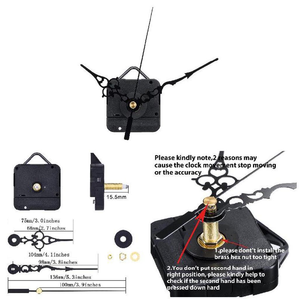 Quartz Clock Movement Mechanism Exquisitely Crafted Tool with Durable Material Suitable for Replacing Broken Parts