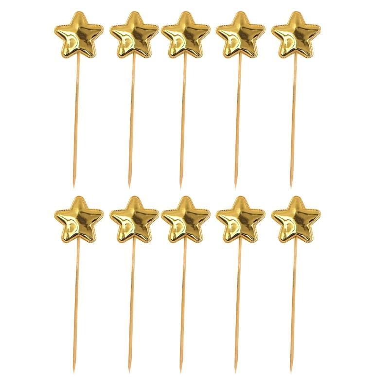 10xLove Heart/Crown/Star Shaped Insert Falgs Babies Shower Decoration for Party