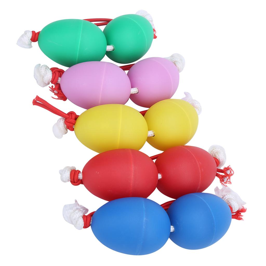 5Pcs Maracas Eggs ABS Iron Sand Nylon Rope National Characteristics Professional Percussion