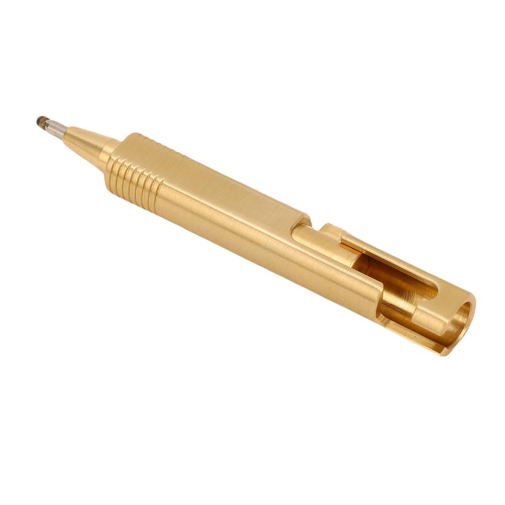Mini Ballpoint Pen Brass Portable Small Pocket Ballpoint Pen for Office Working Writing Signing