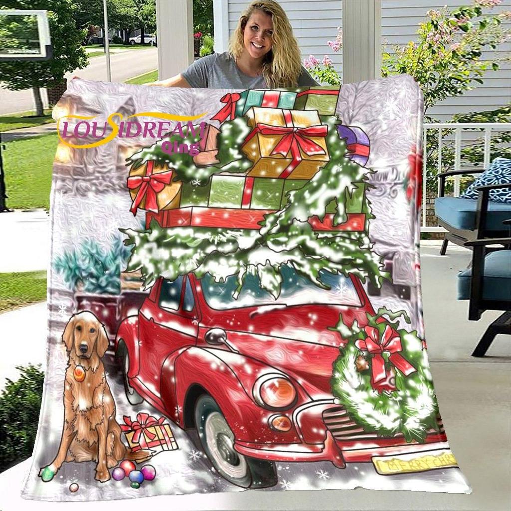 Blanket Throw Merry Christmas Soft Blanket Dust Cover Sofa Bed Blankets for Adults Home Decotation
