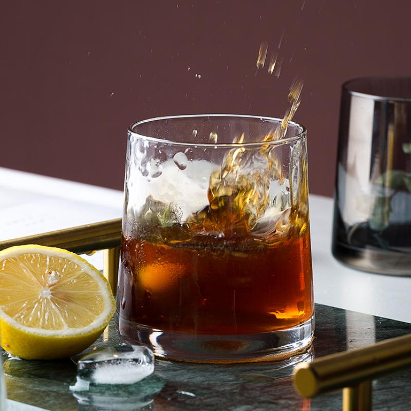 270ml 9.3oz Thick Bottomed Coffee Cup Modern Household Whiskey Glass Beverage Cup Cold Drink Mug Creative Cocktail Beer Glasses