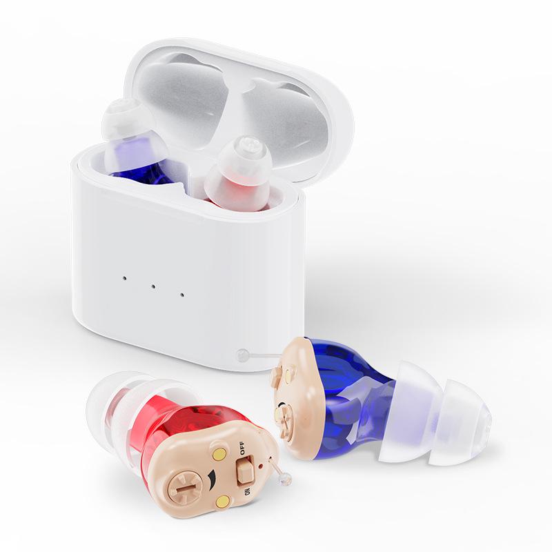 Rechargeable CIC Hearing Aids for Seniors with Accessories and Sound Amplifier