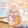Water bottle   large capacity water cup Girls high value belly cup Children's sports kettle straw cup Summer plastic cup