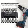 14pcs Hex Socket Wrench Set - Powerful Drill Tool With 5-13mm Nozzles & Screwdriver Accessories