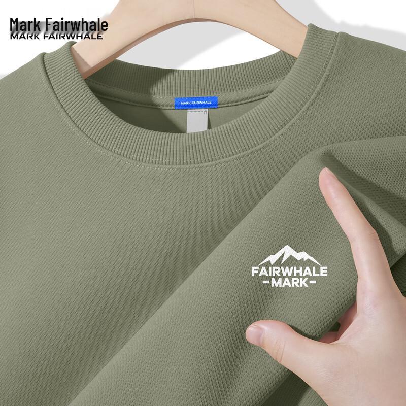 FAIRWHALE Men's Loose Fit Round Neck Sweatshirt