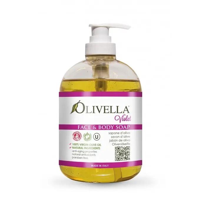 

Liquid soap for face and body Violet based on olive oil OLIVELLA 500 ml