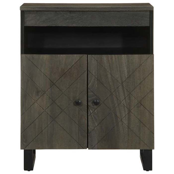 VidaXL Black Buffet 60x33x75 Cm Solid Mango Wood, Storage Cabinet, Kitchen Storage Cabinet, Furniture of 4017709