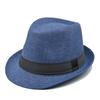 Hat Vintage Sunshade Hollowedout Gentleman Straw Hat With Rolled Edge Jazz Belt