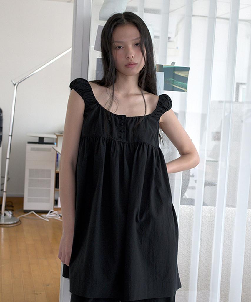 Obeodyupeulleeo Cotton Baby Doll Dress_Black