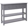 Day and Night - Day and Night Sideboard Solid Gray Paulownia Wood 108x30x76 Cm