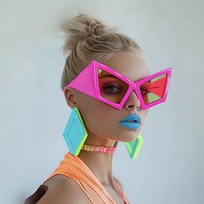 Women Fashion Sunglasses Party Oversized Personality Decorative Eyewear Trendy Accessory for Ladies