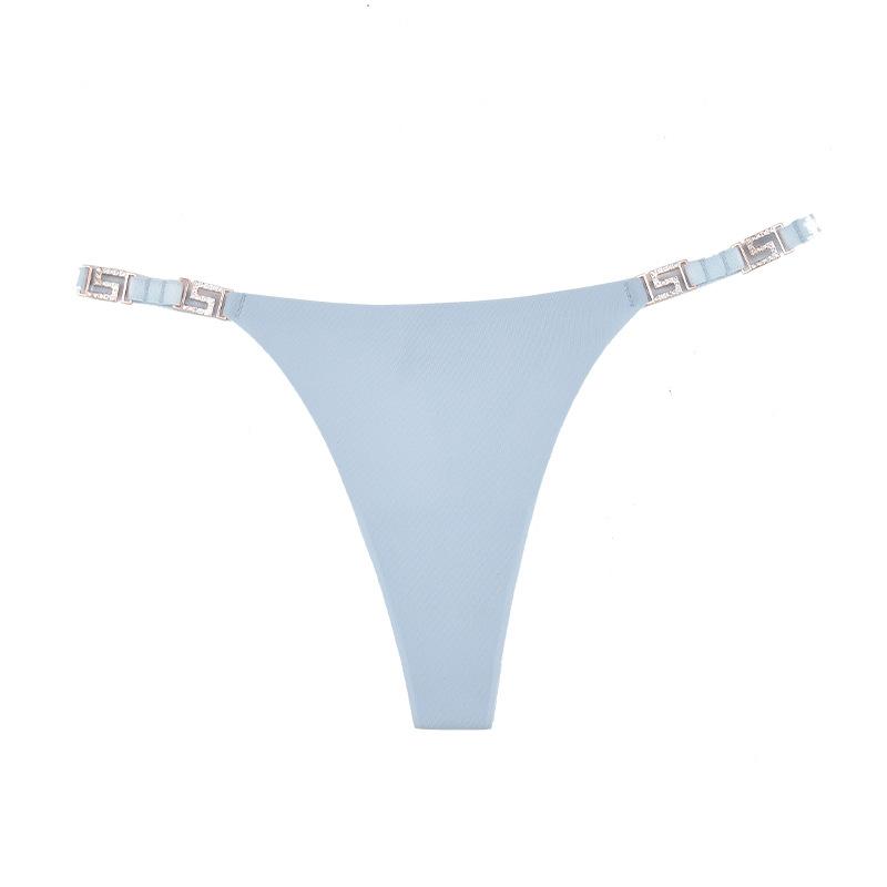 Mutandine sexy da donna Vita bassa Catena di diamanti Intimo Decorazione in metallo G String Perizoma Tentazione femminile Intimo intimo