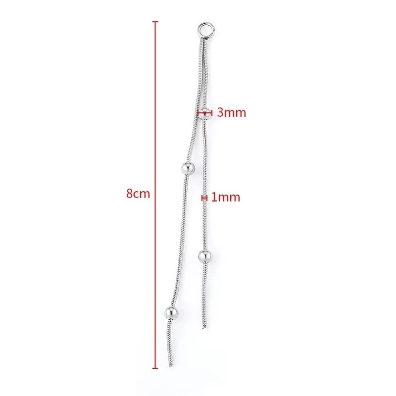 2Pcs Stainless Steel Chain Tassel Charm Pendant for Earrings Making DIY Earrings Necklace Jewelry Making Accessories Supplies