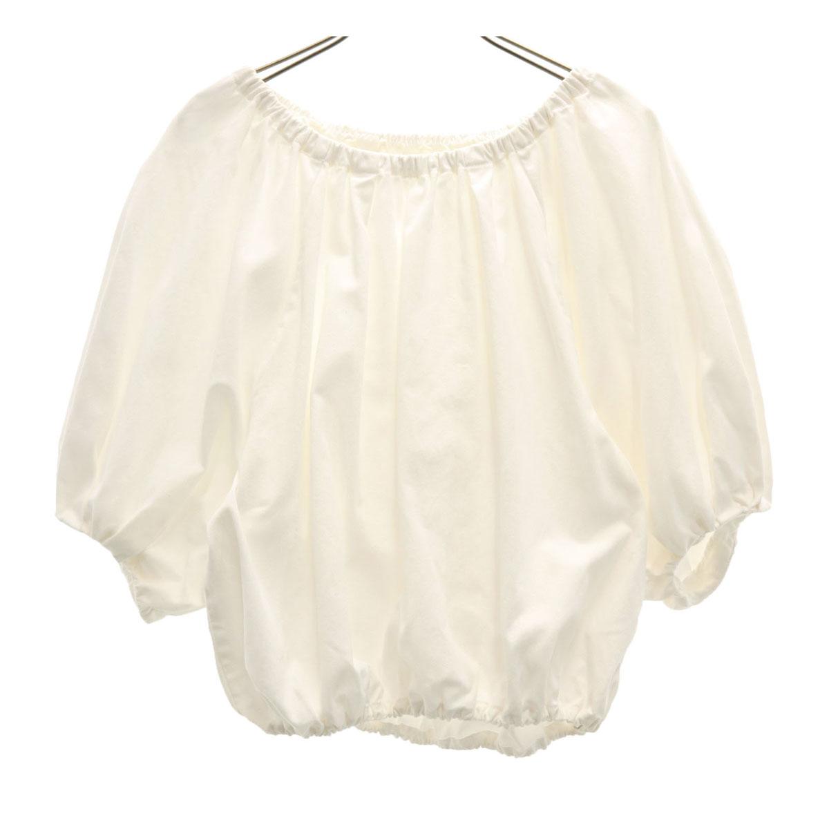 

Mila Owen Блузка с рукавом три четверти из цветного денима со сборками 1 белый топ Женский Б/у