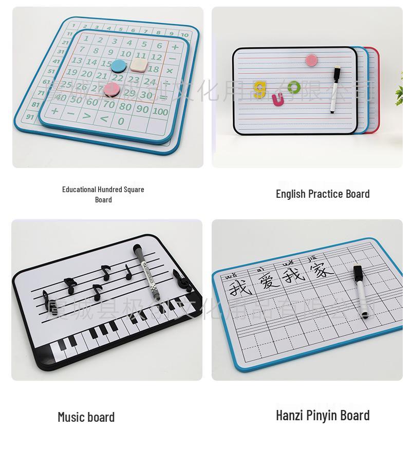Double-sided Magnetic Desktop Whiteboard for Home & Office - Erasable Blackboard for Teaching & Children's Handwriting.