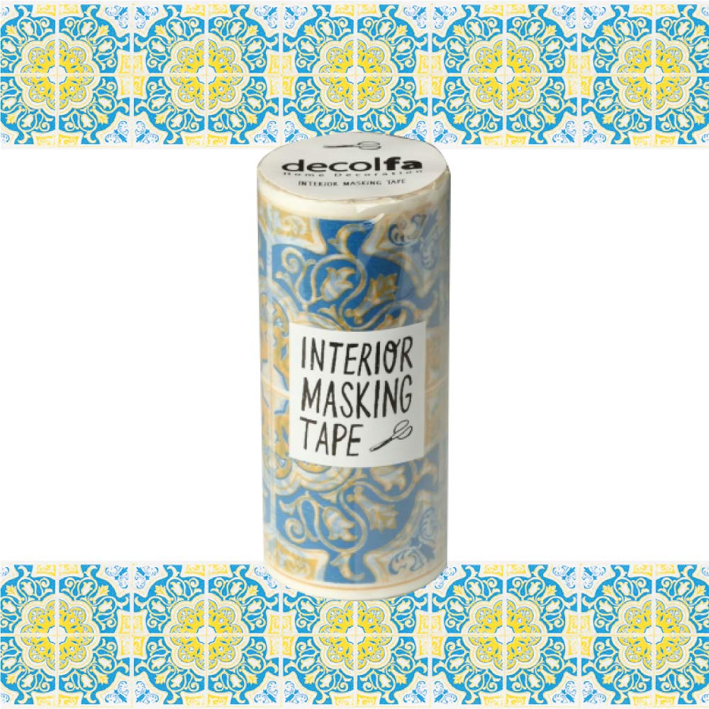 

Nitoms decolfa Interior Masking Tape, Tile/Blue-Yellow, Removable, 10cm Wide x 8m Long, M3709