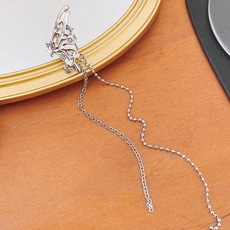 Clip de os ureche de zână, fără urechi străpunse, cercei retro agățați pentru ședință foto