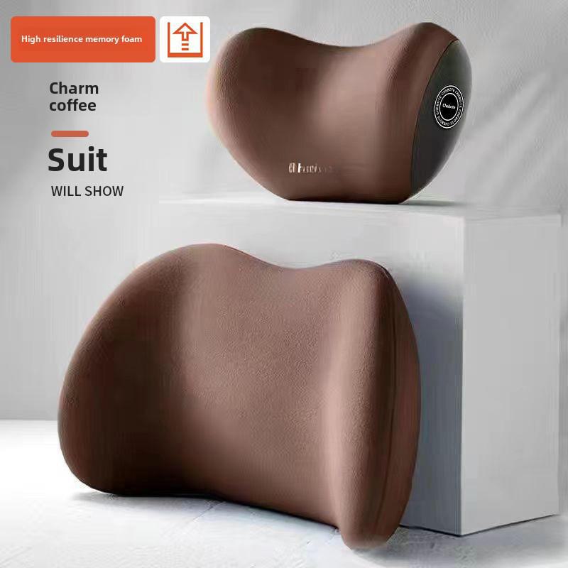 Memory Foam Car Headrest Pillow for Neck and Waist Support