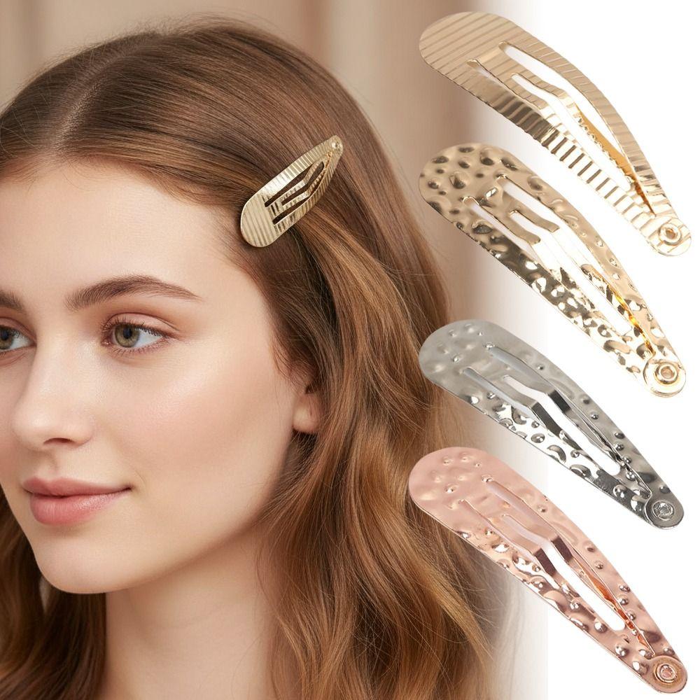 Europe & America Style BB Hairpin Y2K Metal Side Hairpin Fashion Hair Clip  For Women Girls