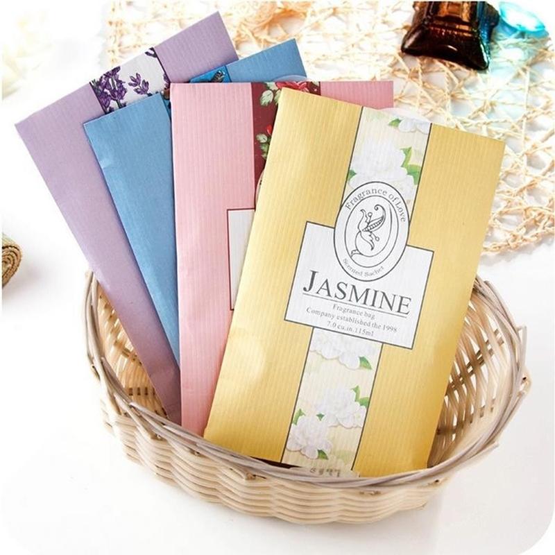 Rose Aroma Bags Jasmine Lavender 6Pcs Air Freshener Hanging Natural Smell