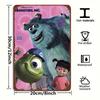 1pc Official Licensed James P. Sullivan & Mike Wazowski Metal Tin Sign Wall Art - 8x12 Inch, Vibrant Pink Background with Monste