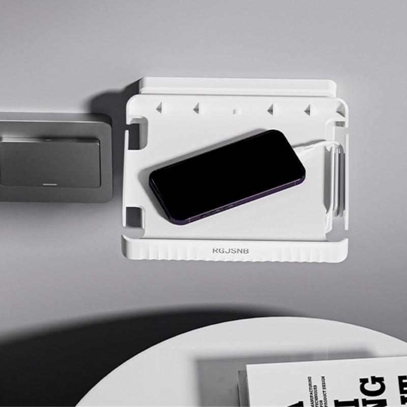 Practical Mobile Phone Stand Mount Convenient Phone Holder Wall Stand Mount Phone Charger Socket Support